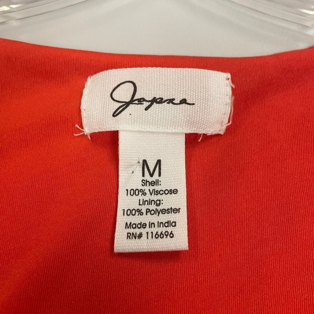 Japna Womens Sleeveless Shift Dress V-Neck Tiered Orange Size Medium - Picture 8 of 8